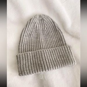Love & Lore Ribbed Grey Beanie